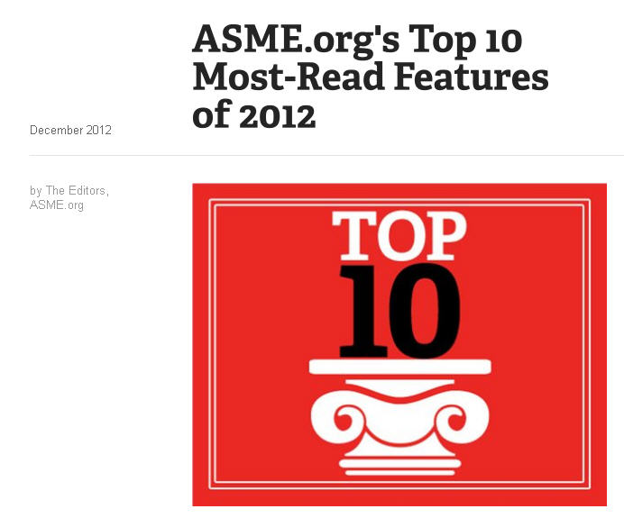 VI Ventures earns ASME's Top 10 Most Read Articles!
